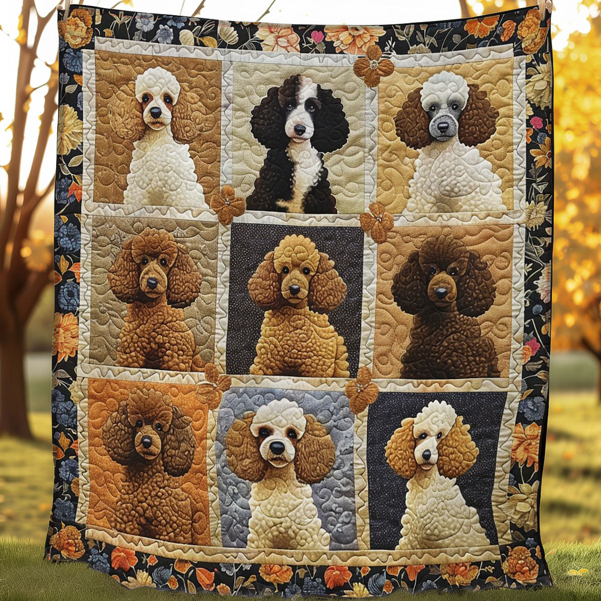 Poodle Is Gentle WO0908032CL Quilt Blanket