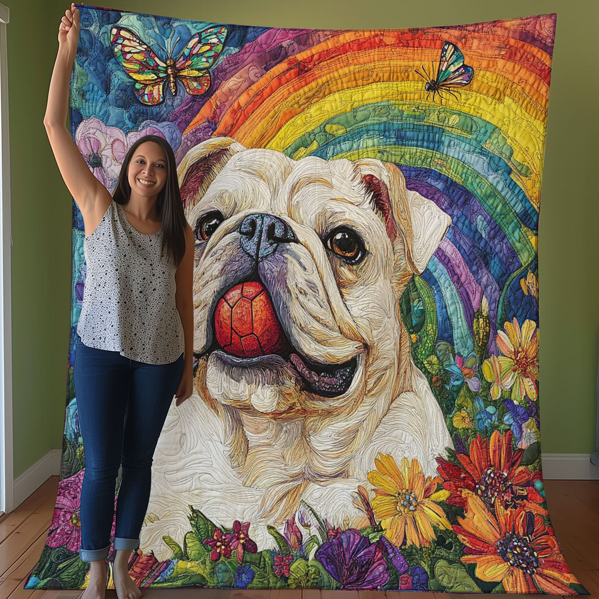 Bulldog WO0208035CL Quilt Blanket
