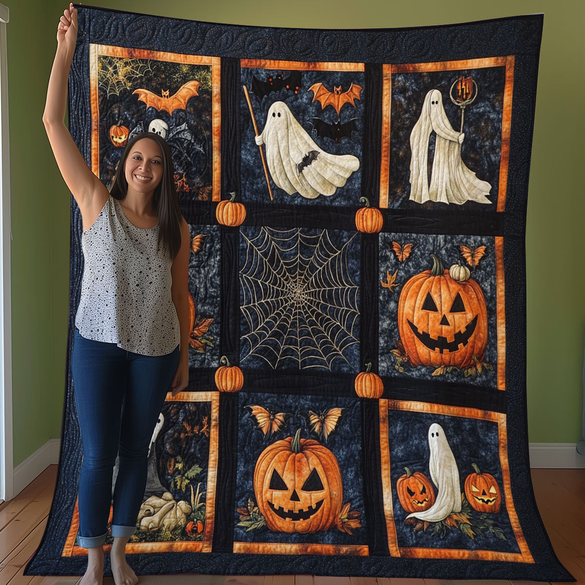 Halloween Mysteries WO0508018CL Quilt Blanket