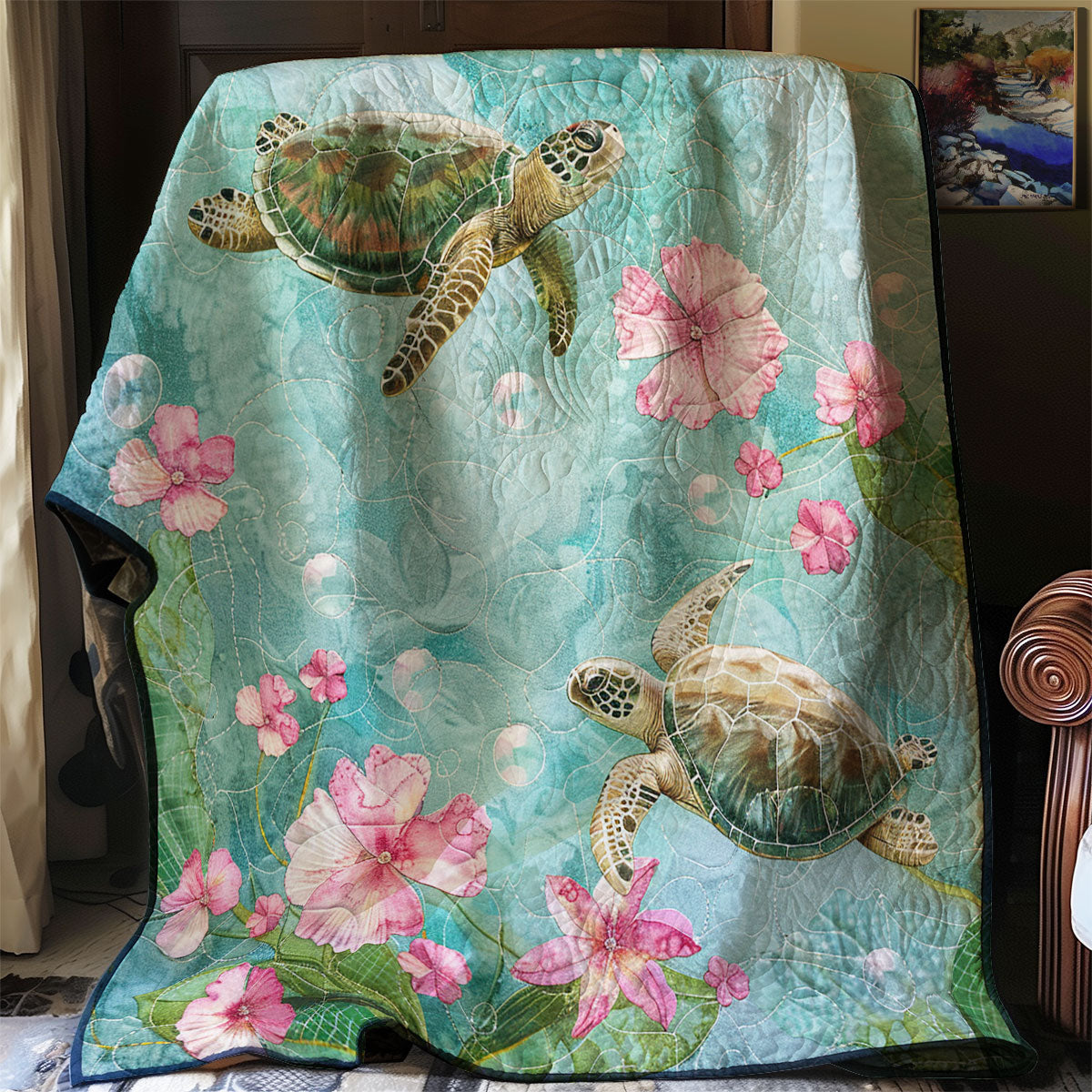 A Pair Of Turtles XR1807009CL Quilt Blanket