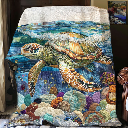 Coastal Sea Turtles XR0808058CL Quilt Blanket