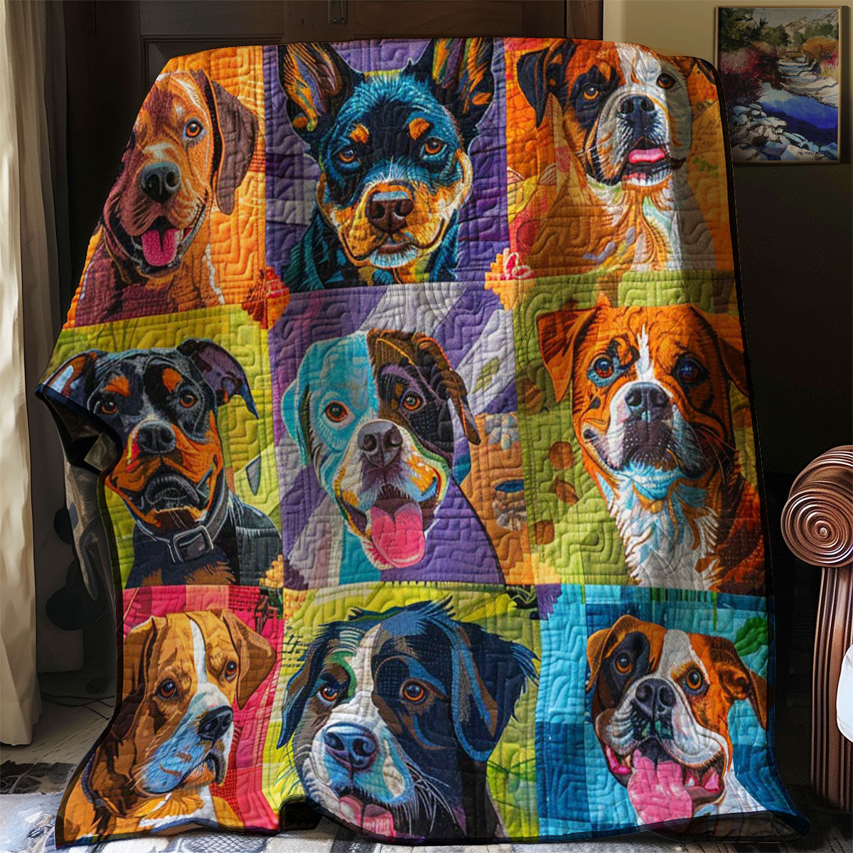 Dog WJ0406013CL Quilt Blanket