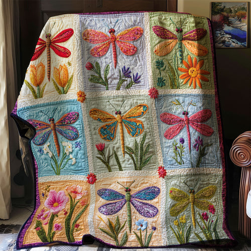 Dragonfly Garden WG2408017CL Quilt Blanket