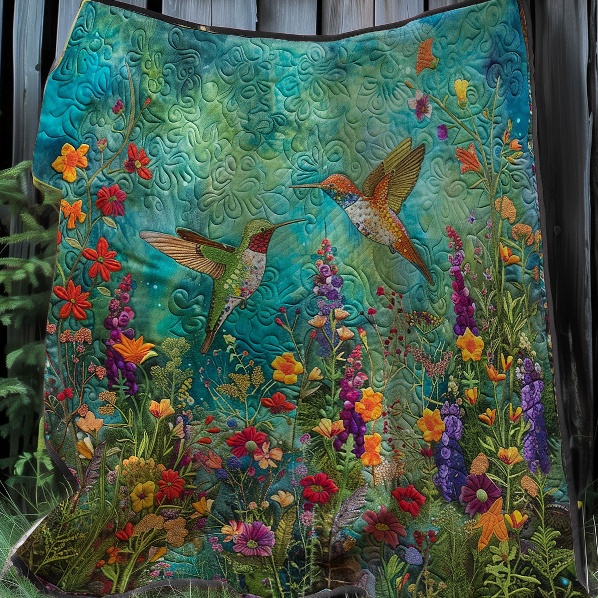 Twin Hummingbird XR2407044CL Quilt Blanket