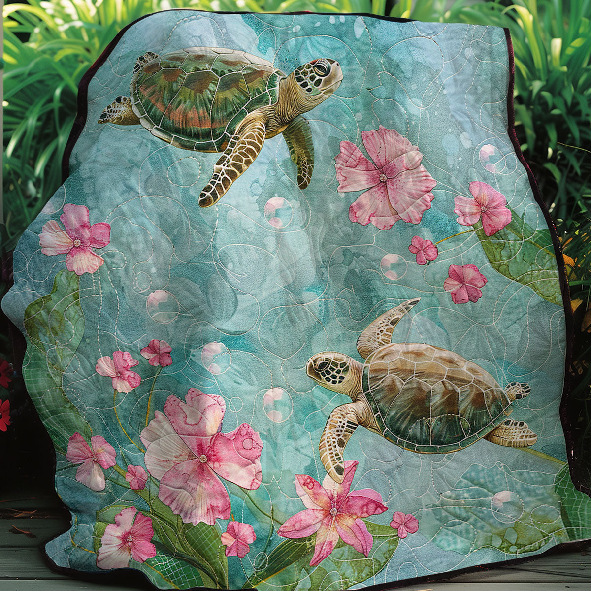 A Pair Of Turtles XR1807009CL Quilt Blanket