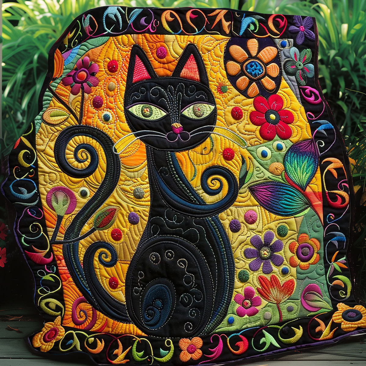Black Cat WO1008023CL Quilt Blanket