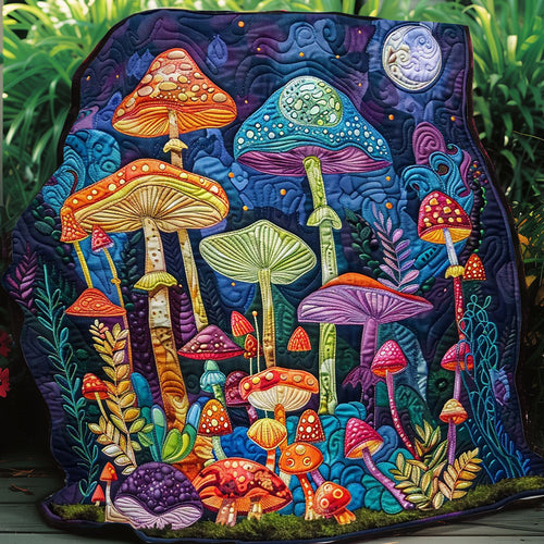 Mushrooms Magic WO0908009CL Quilt Blanket