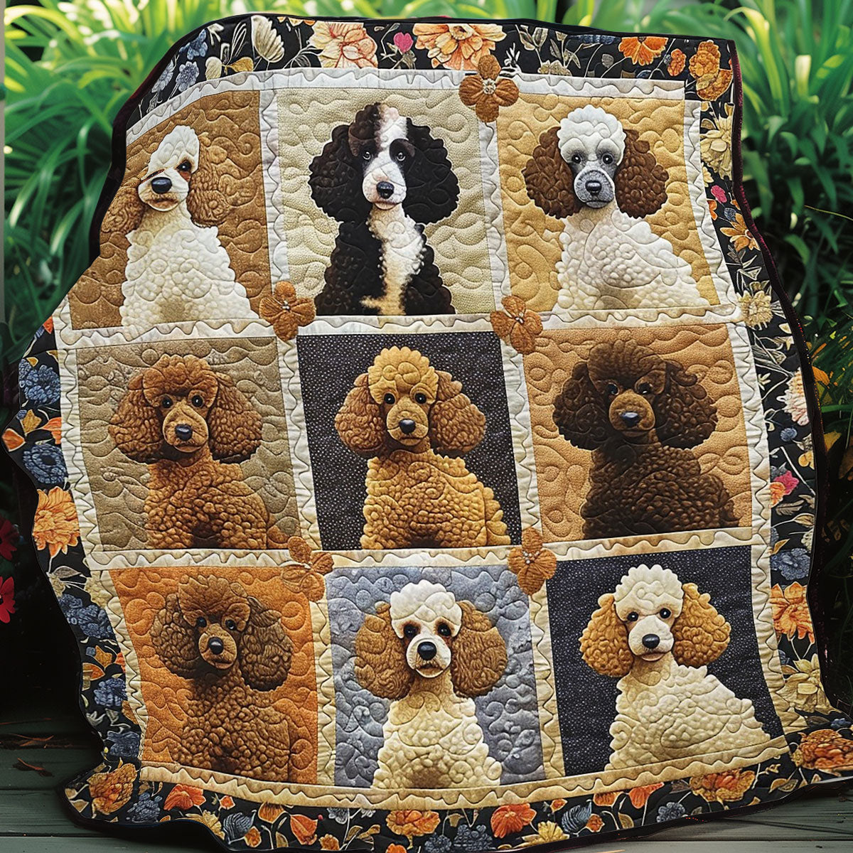 Poodle Is Gentle WO0908032CL Quilt Blanket