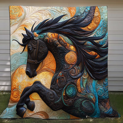 Abstract Horse XR0808033CL Quilt Blanket