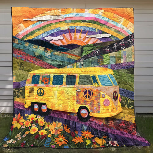 Rainbow Sky Hippie XR1908057CL Quilt Blanket