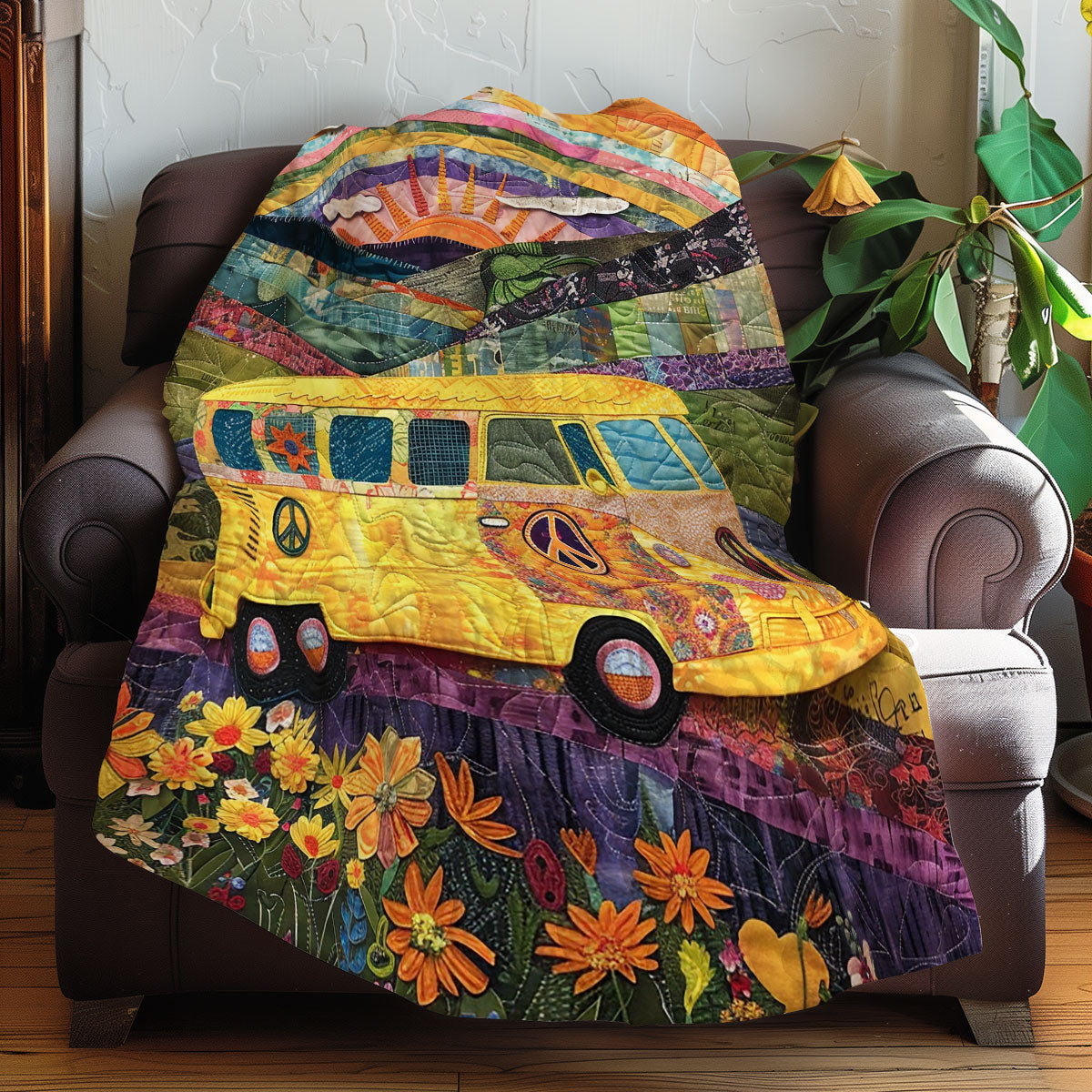 Rainbow Sky Hippie XR1908057CL Quilt Blanket