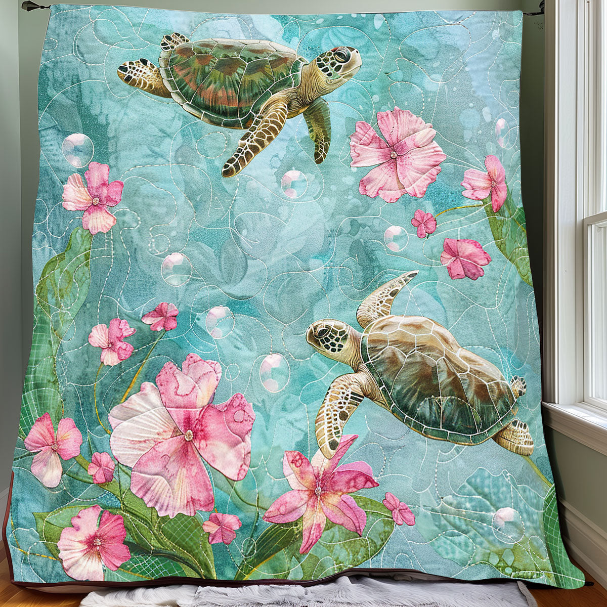 A Pair Of Turtles XR1807009CL Quilt Blanket