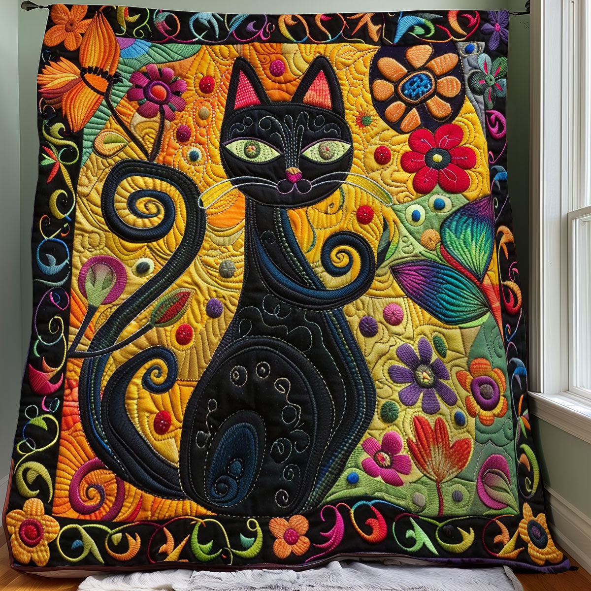 Black Cat WO1008023CL Quilt Blanket