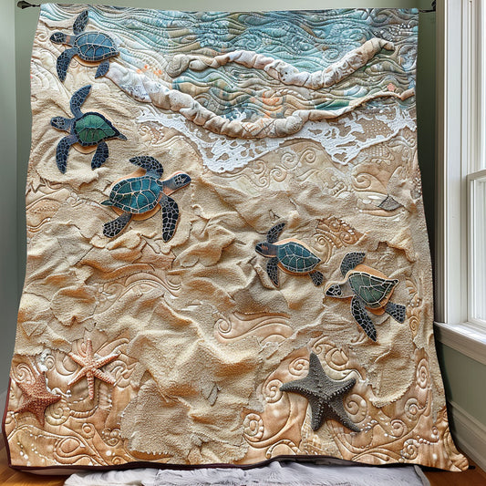 Coastal Baby Turtles XR0908004CL Quilt Blanket