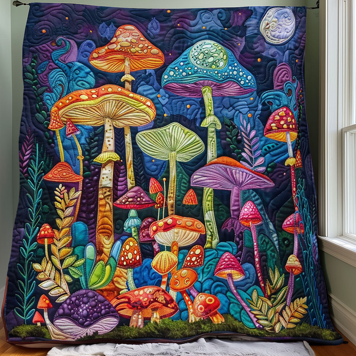 Mushrooms Magic WO0908009CL Quilt Blanket