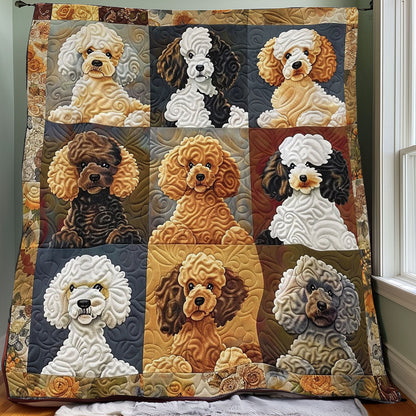 Poodle Cuddles WO0908031CL Quilt Blanket