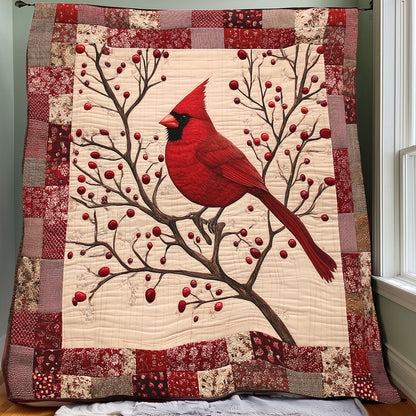 Snowy Cardinal XR3107051CL Quilt Blanket