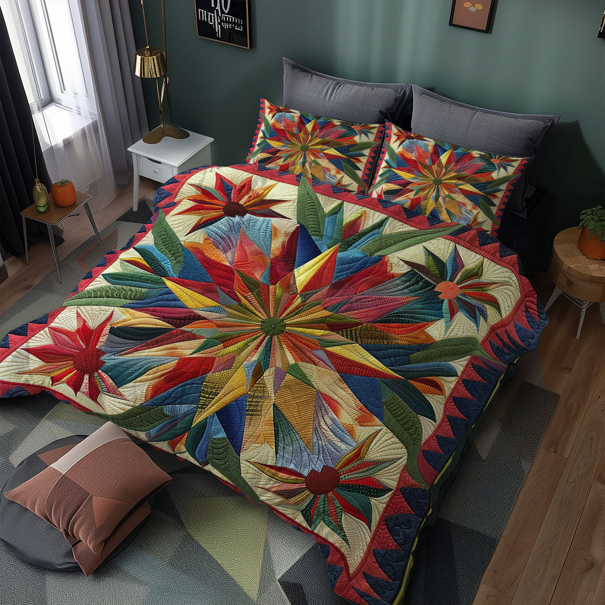 Native American XR1705001CL Quilted Bedding Set