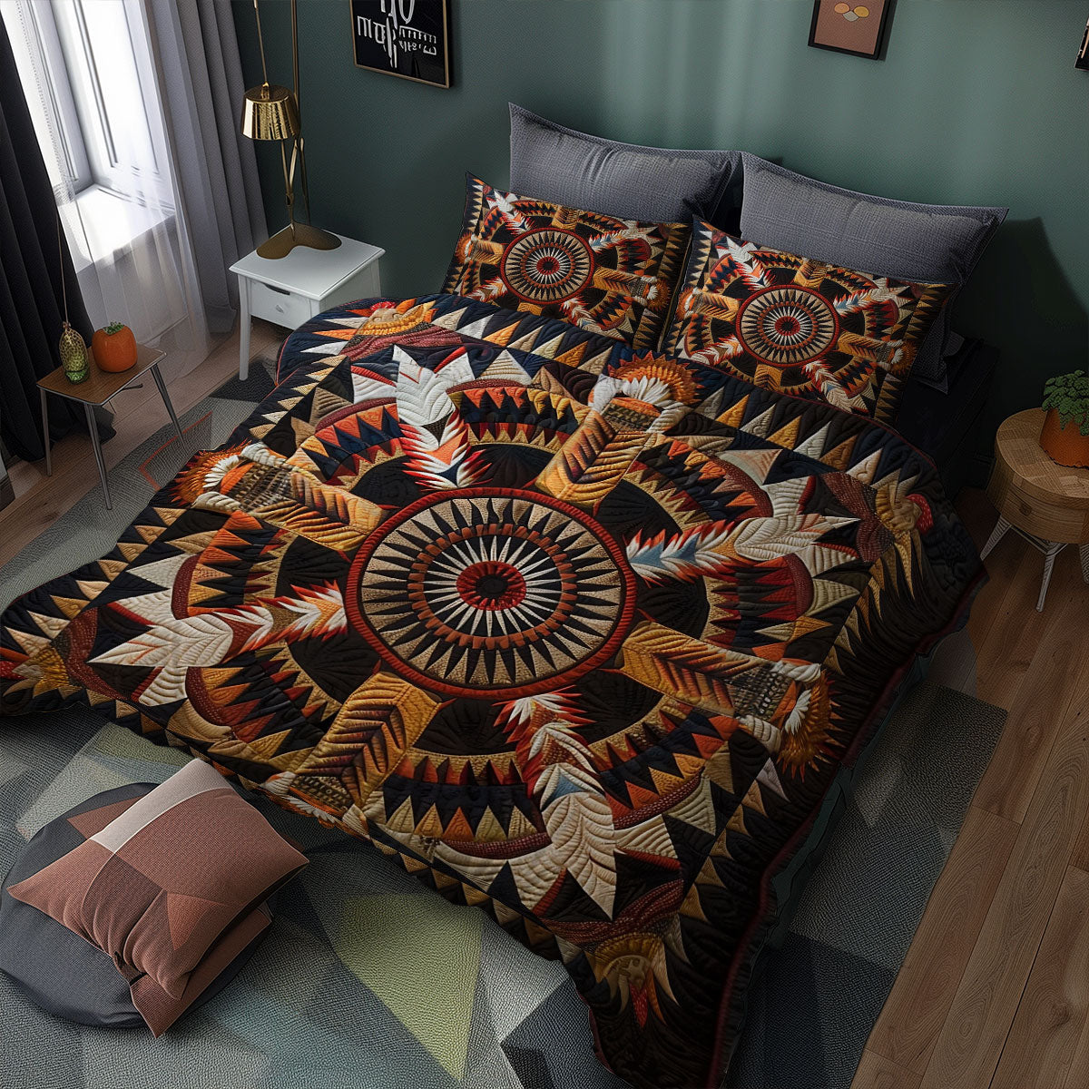 Native American XR1705008CL Quilted Bedding Set