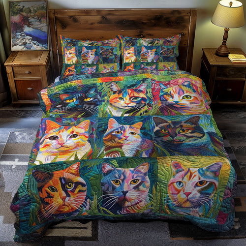 Cats WJ1106024CL Quilted Bedding Set