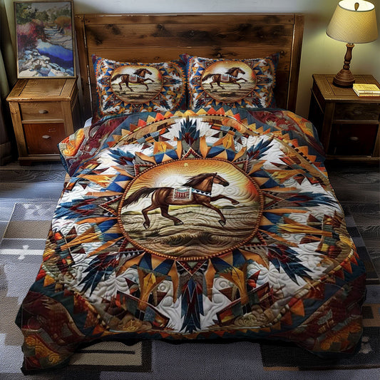 Horse Native American WJ0406002CL Quilted Bedding Set