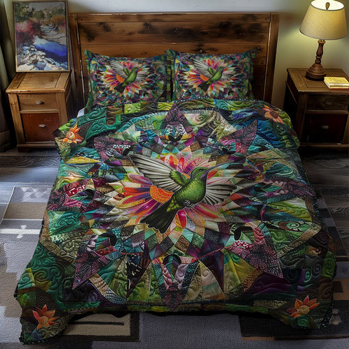 Hummingbird WJ1306019CL Quilted Bedding Set