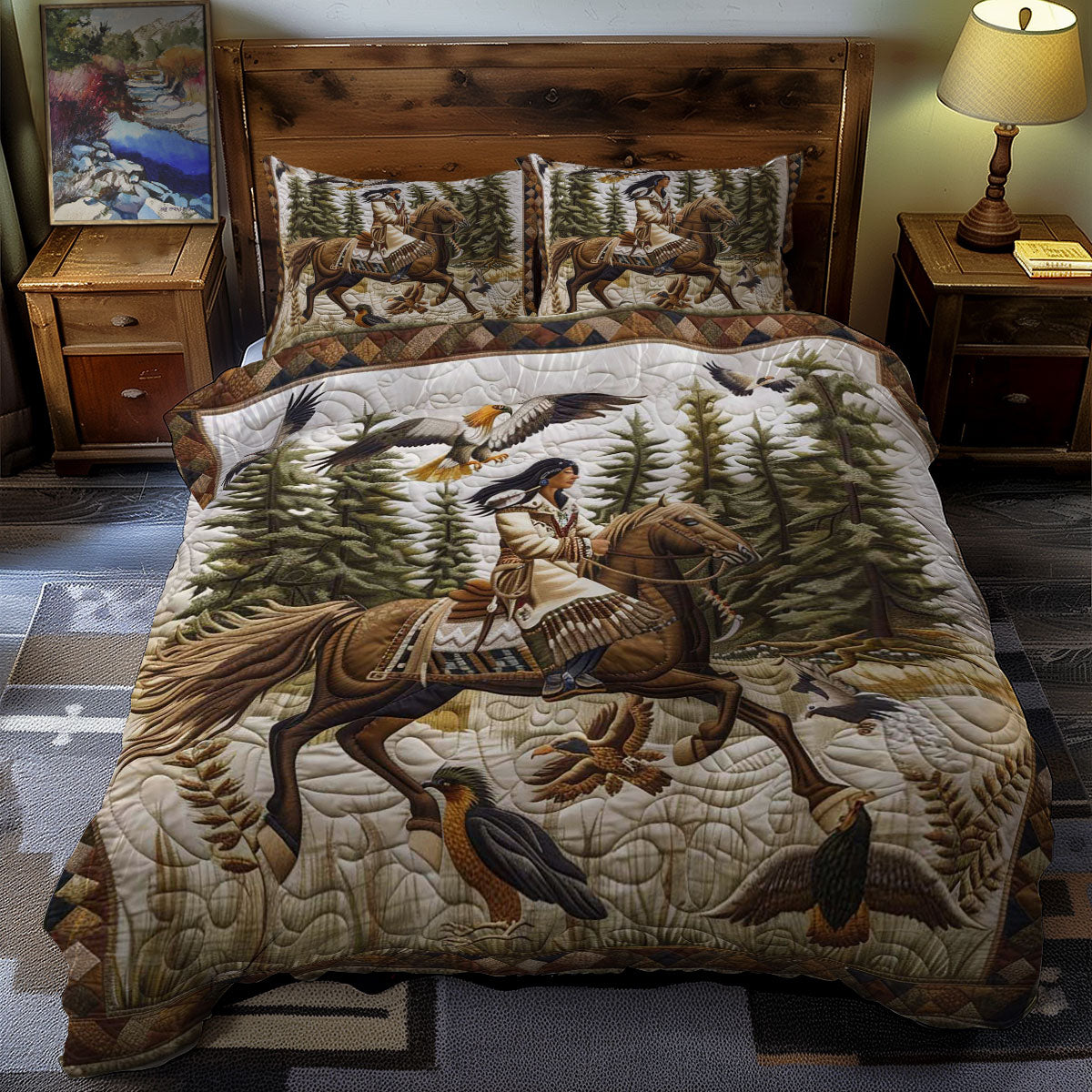 Native American WJ1106026CL Quilted Bedding Set