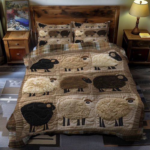 Sheep WJ1706021CL Quilted Bedding Set