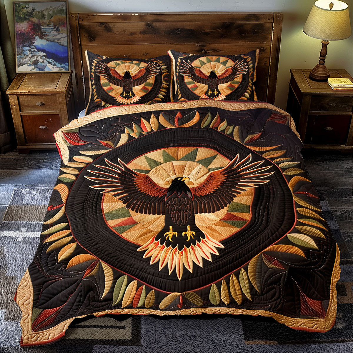 Eagle Native XR1505008CL Quilted Bedding Set