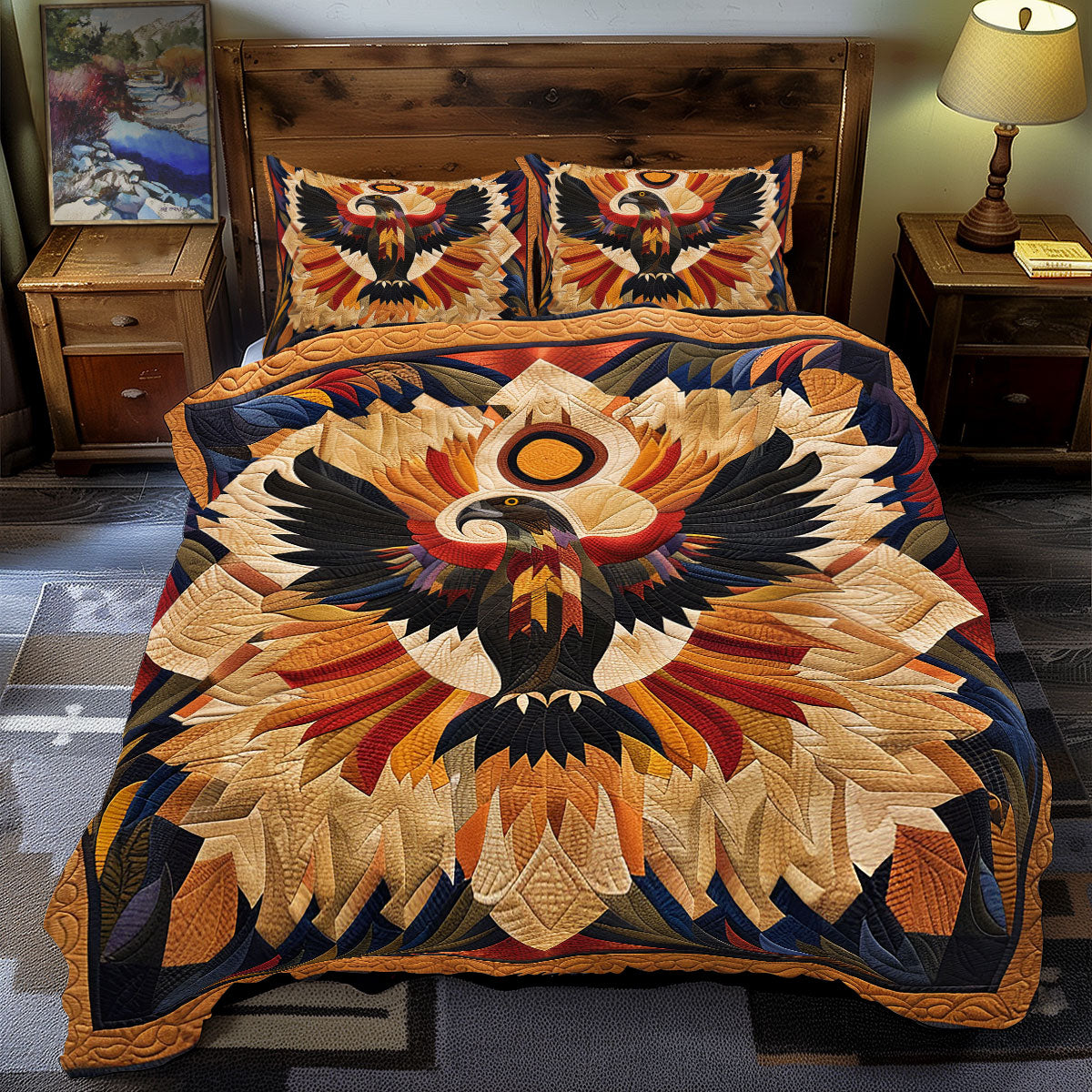 Eagle Native XR1505004CL Quilted Bedding Set
