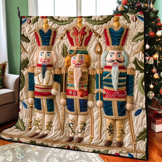 Adorable Animated Nutcrackers XR1508034CL Quilt Blanket