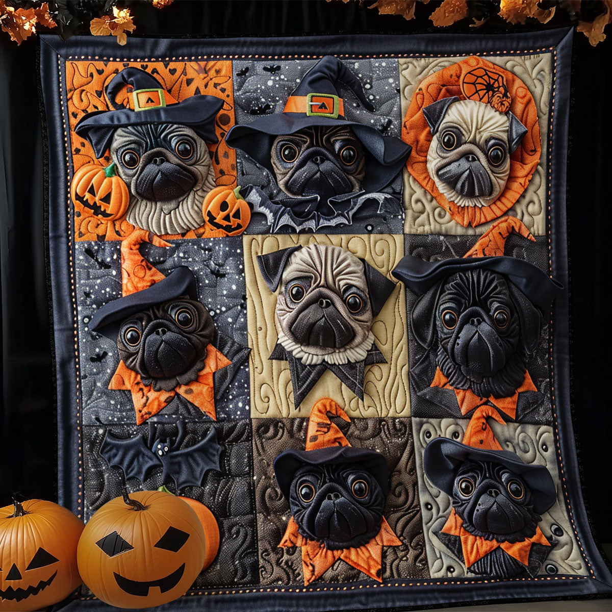 Costume Pugs XR1908027CL Quilt Blanket