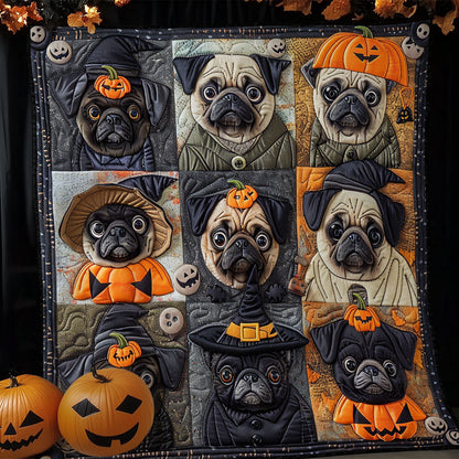 Pug Of Horror Pug XR1908026CL Quilt Blanket