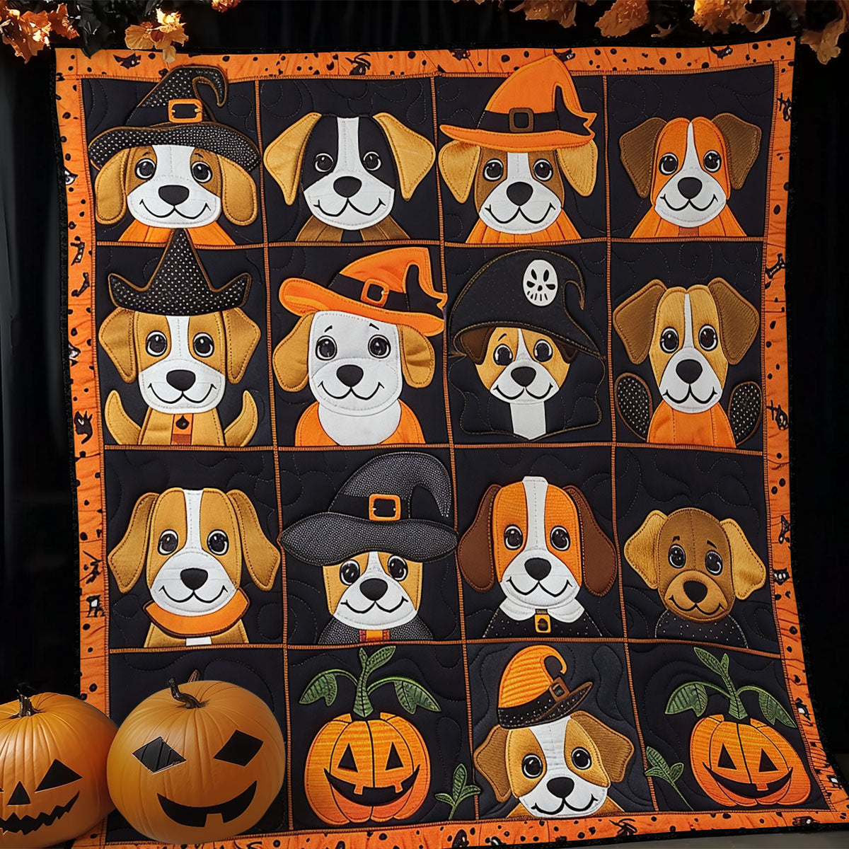 Witch Beagles Love Halloween XR1908015CL Quilt Blanket