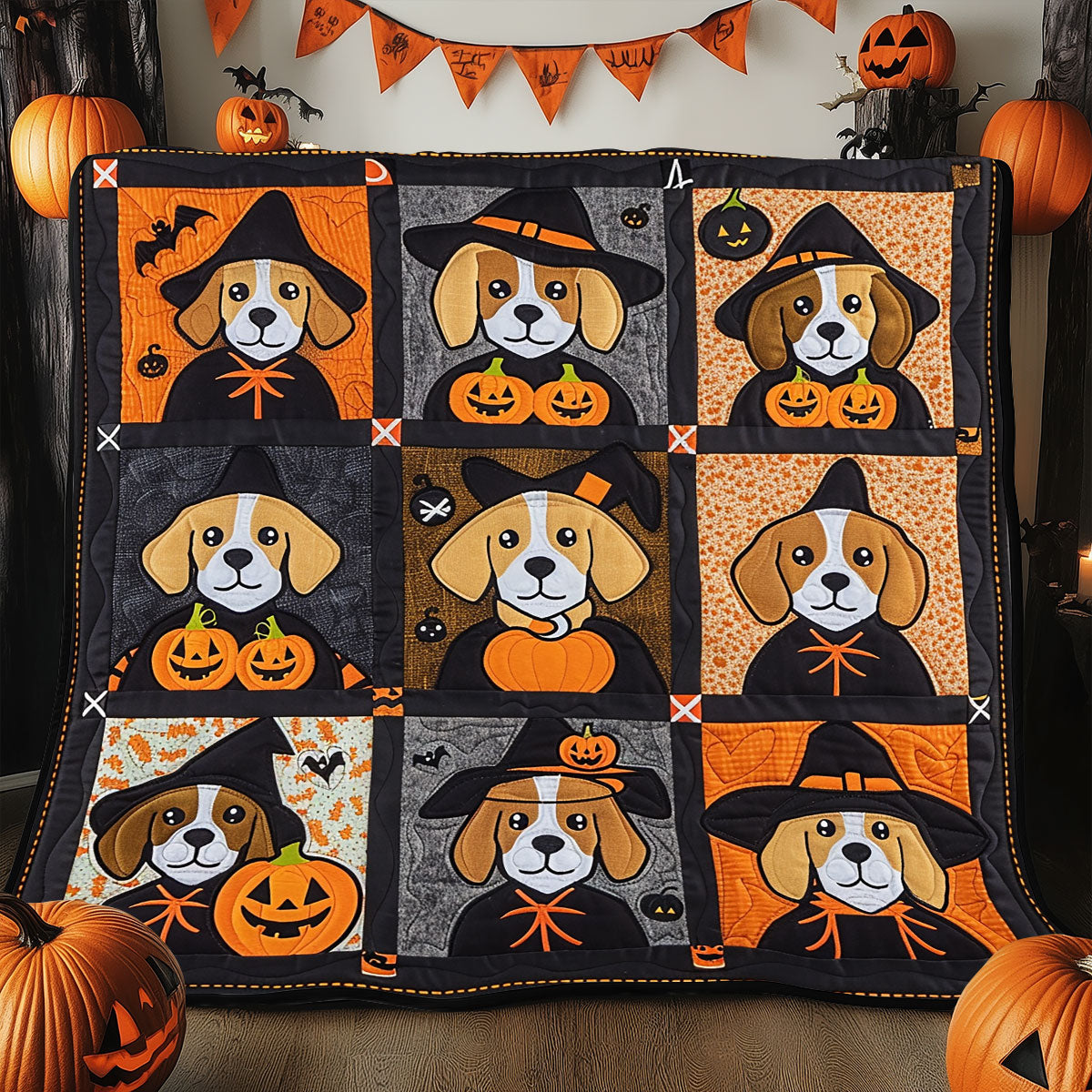 Beagle Halloween XR1908009CL Quilt Blanket