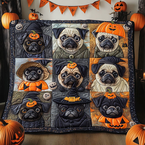 Pug Of Horror Pug XR1908026CL Quilt Blanket