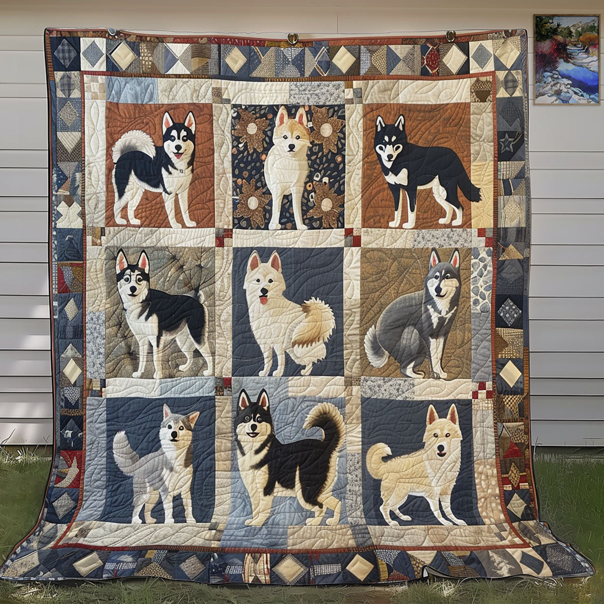 Adorable Husky SR0908025CL Quilt Blanket