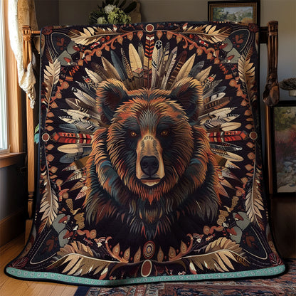Bear Native American WN0909049CL Quilt Blanket