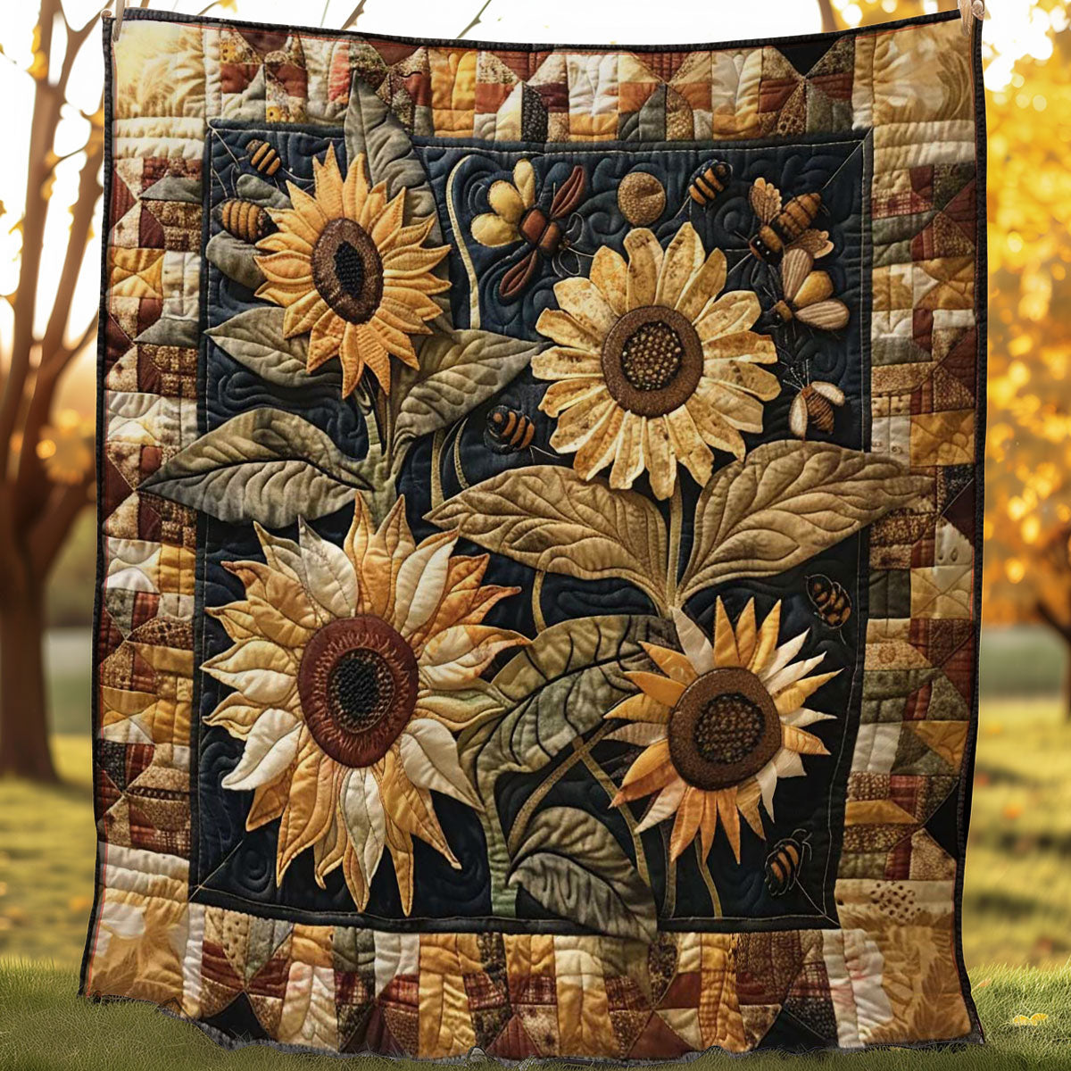 Bee Blossom Haven WN2108108CL Quilt Blanket