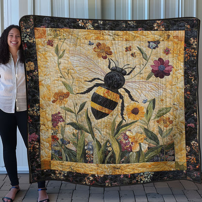 Bees And Flowers WN3107029CL Quilt Blanket