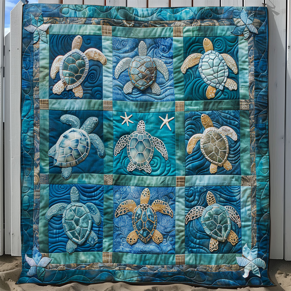 Blue Sea Turtles SR2208005CL Quilt Blanket
