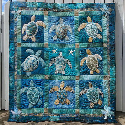 Blue Sea Turtles SR2208005CL Quilt Blanket