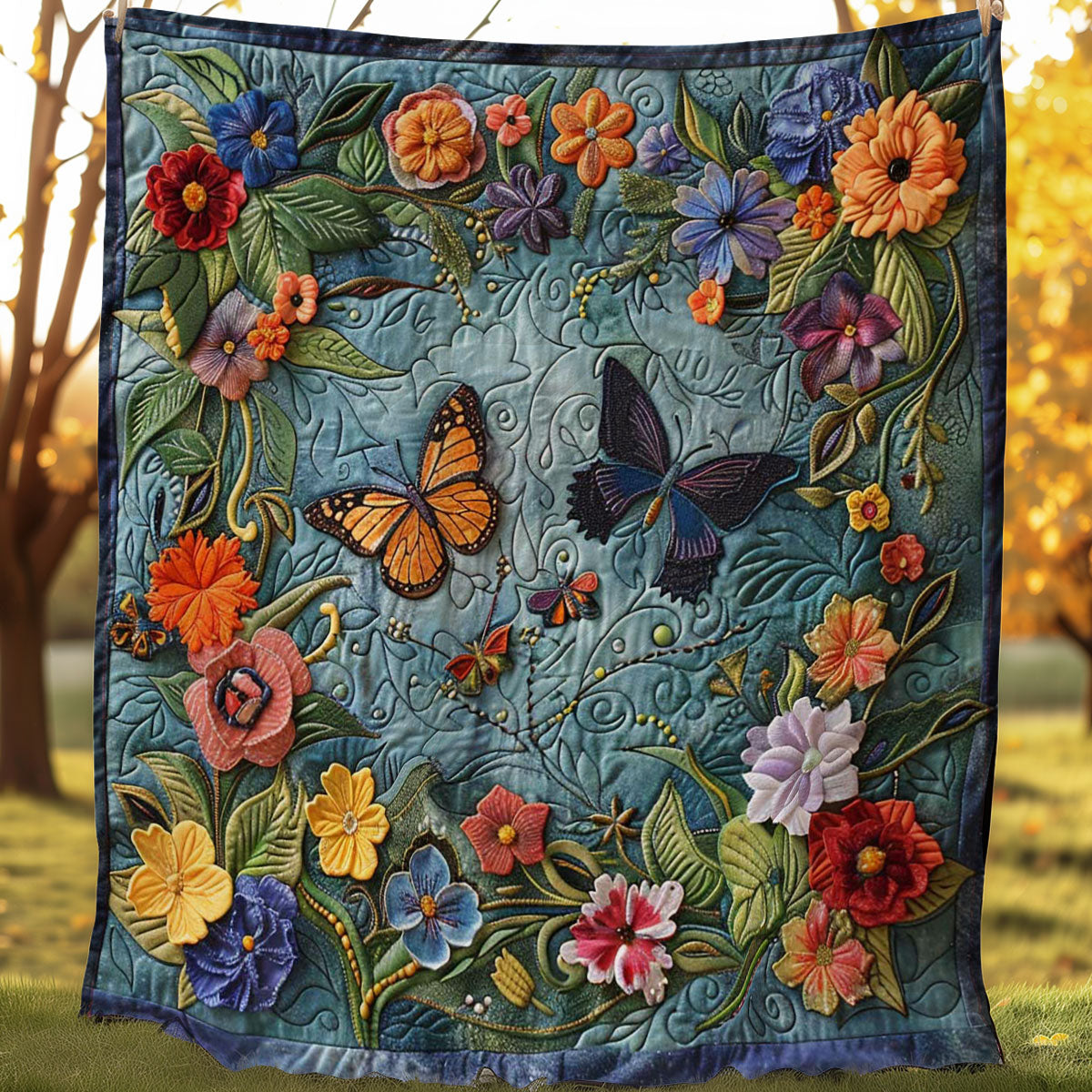 Butterfly Whisper WN2108090CL Quilt Blanket