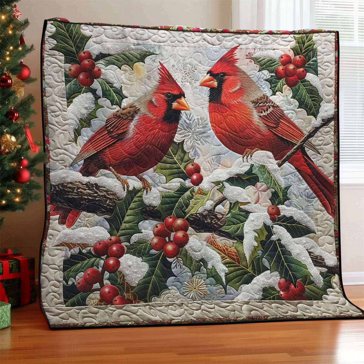 Cardinal And Flower SR2308006CL Quilt Blanket