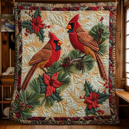 Couple Of Cardinals WM0509028CL Quilt Blanket