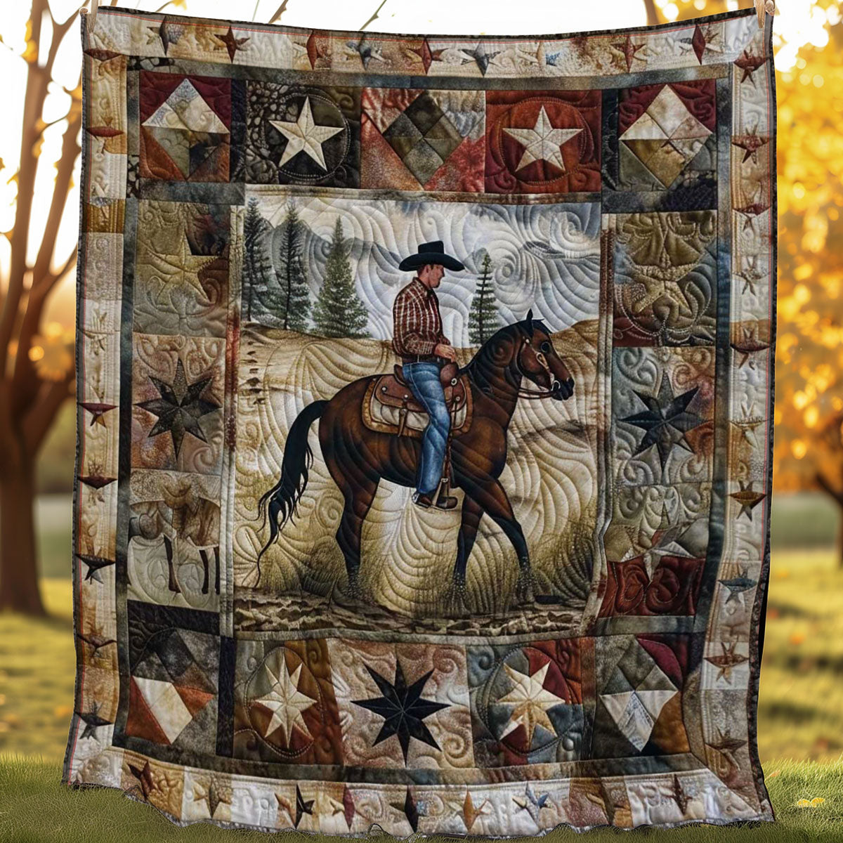 Cowboy Trail WN2108015CL Quilt Blanket