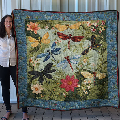 Dragonfly Swarm WN3107017CL Quilt Blanket