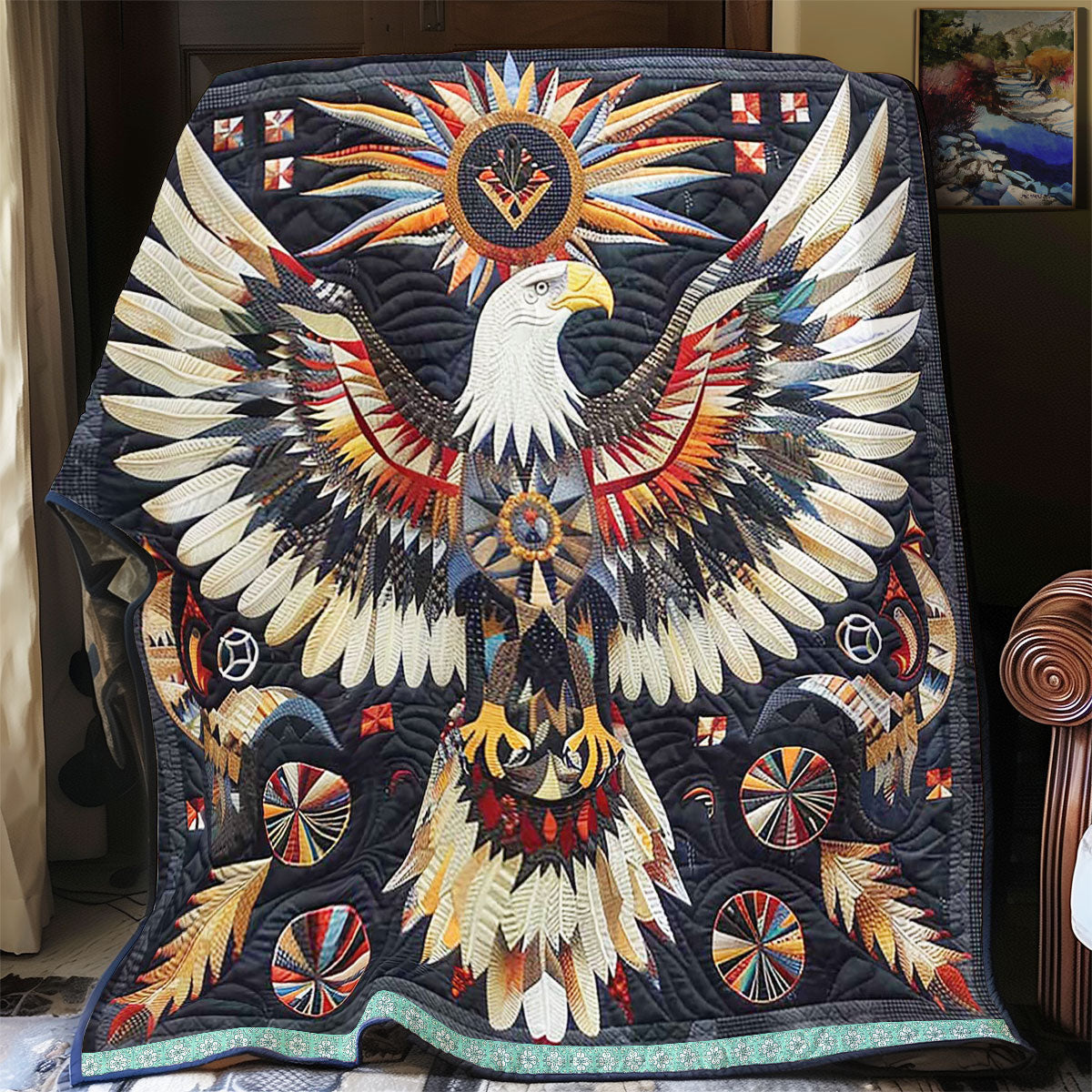 Eagle Native American WN1609054CL Quilt Blanket