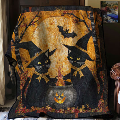 Halloween Cat's Hex WN1408045CL Quilt Blanket
