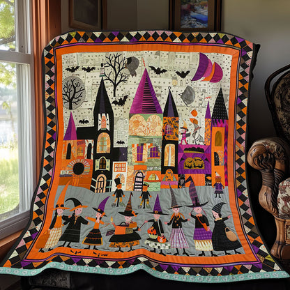 Halloween Witches' Trick Or Treat WN3008042CL Quilt Blanket